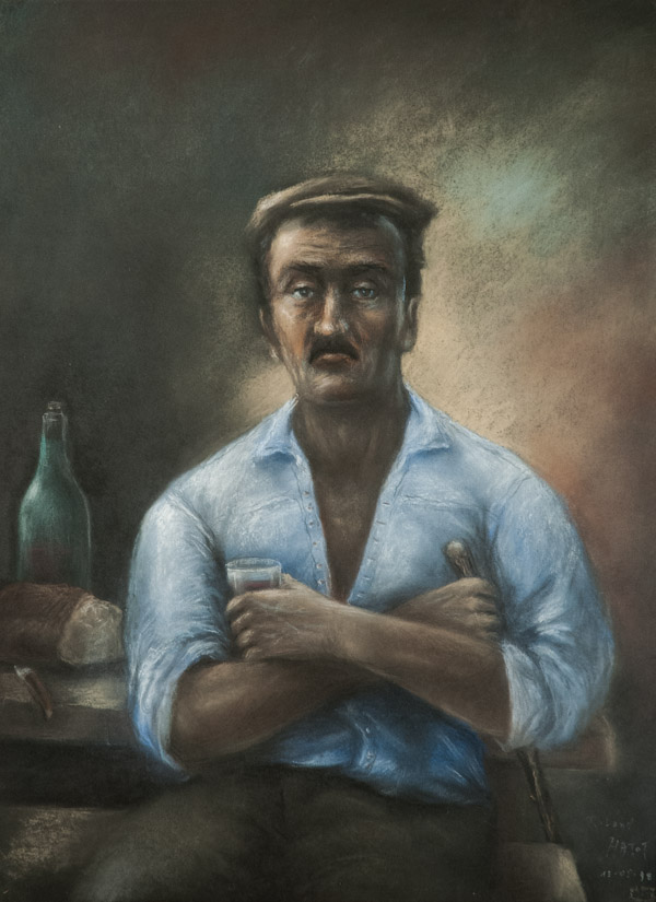 L'auvergnat ou le repos - 13 Mai 1998 - 58*43cm